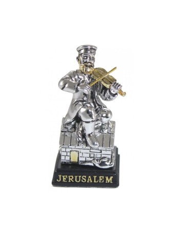 צלמית פולירזין כסף כנר על גג כנר על... | צלמיות